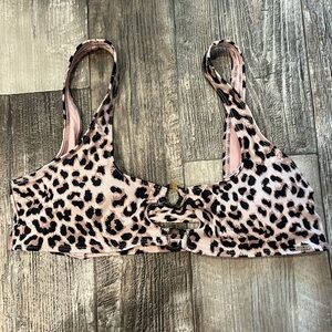 Leopard Print Bikini Top